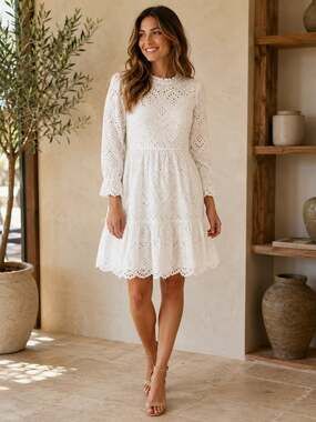 banana republic white dress long sleeve Banana Republic White Lace Dresses for Women for sale